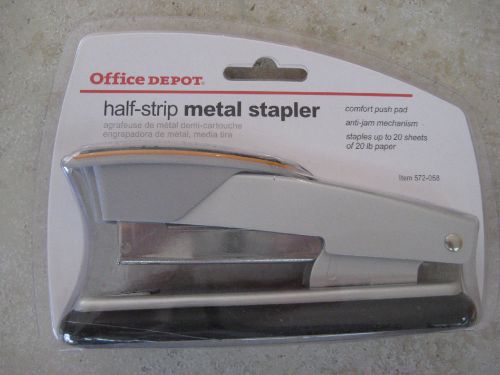NEW SEALED Office Depot Half-Strip Metal Stapler #572-058
