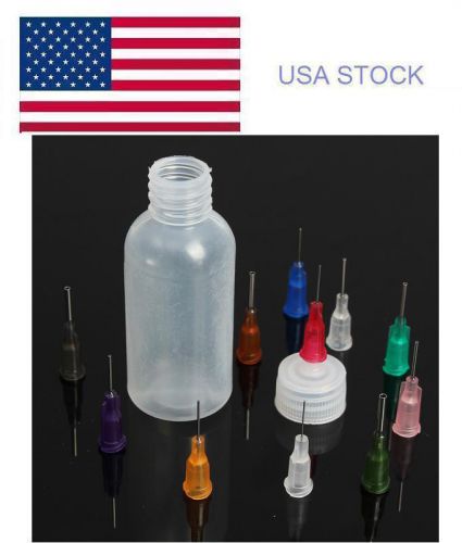 50ml Squeezable Rosin Bottle Dispenser for Solder Flux Paste w/11 Needle Tips US