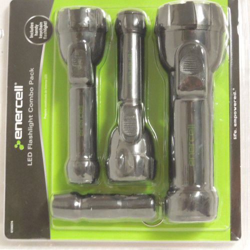 NEW Enercell LED Flashlights Combo Pack includes 4 flashlights 1Key chain