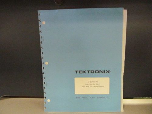 Tektronix R1485 MOD W5K Modification Insert Supplement Standard Manual/Schematic