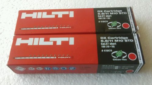 LOT 2 BOXES Hilti DX Cartridge 6.8/11 M10 STD Cal.27 short 100 each Box