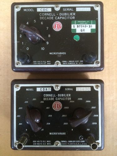 CORNELL DUBILIER Capacitor Decade Substitution Box&#039;s CDC 3 &amp; CDA 5