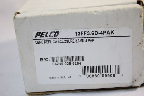 New Pelco 13FF3.6DE-4PAK Lens Repl CAMCLOSURE