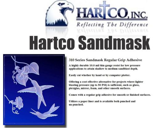 30&#034; x 20 yds hartco 310 sandblast film for glass plexiglass mirror foam for sale