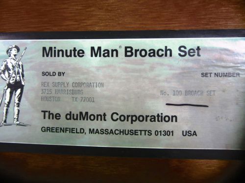 DUMONT MINUTE MAN BROACH SET