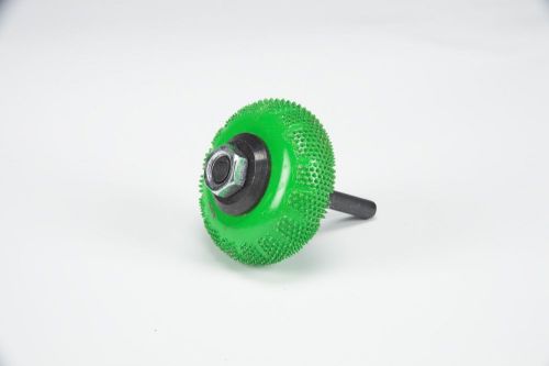 BZ23470 2&#034; Buzzout Wheels Green coarse 2&#034;x3/4&#034; Adapter Included 1/4&#034; Dia