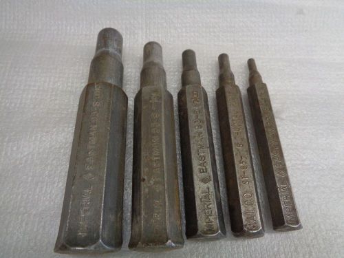 vtg IMPERIAL EASTMAN 93-S SWAGING TOOL PUNCH SET PLUS MALCO ST 93-5 5/16, 5PCS