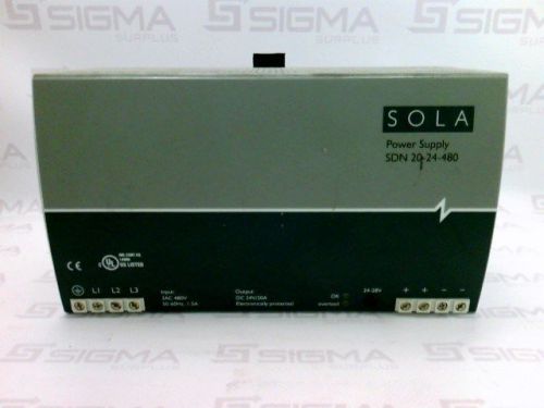 SOLA  SDN 20-24-480 Power Supply Input: 3AC 480V Output: DC 24V/20A