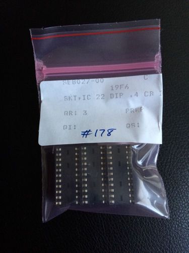 3-pcs NEW 22-Pin Low Profile DIP BLACK IC ST Socket ** USA **