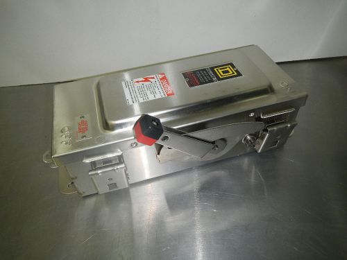 SQUARE D H221DS 30 AMP 240 VOLT FUSIBLE STAINLESS STEEL DISCONNECT