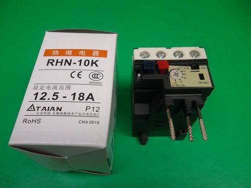 1 pcs New Taian RHN-10K 12.5-18A Thermal Overload Relay