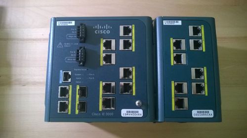 Cisco ie 3000-8tc 8 port industrial ethernet switch and iem-3000-8 expansion for sale
