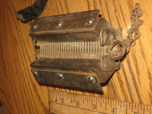 Antique 4&#034; Clipper Belt Lacer,Grand Rapids, Vintage Belting Tool