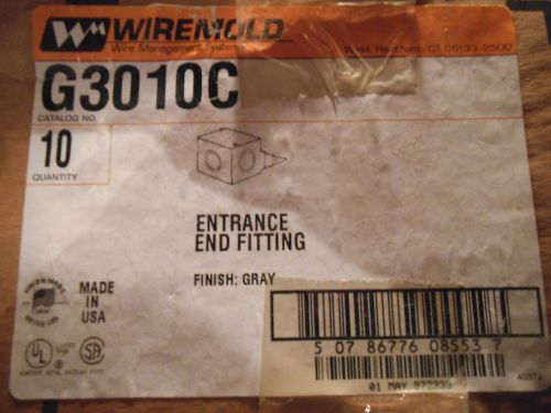 Wiremold G3010C Steel Entrance End Fitting Gray-  BOX OF 10 - NEW