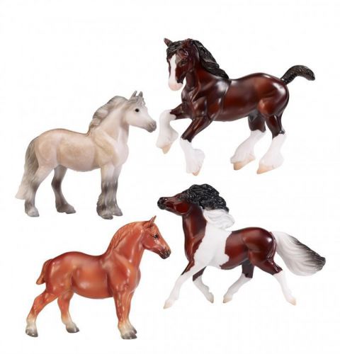 Breyer British Ponies Draughts Horse Set Models #9176 Great Children&#039;s Gift!
