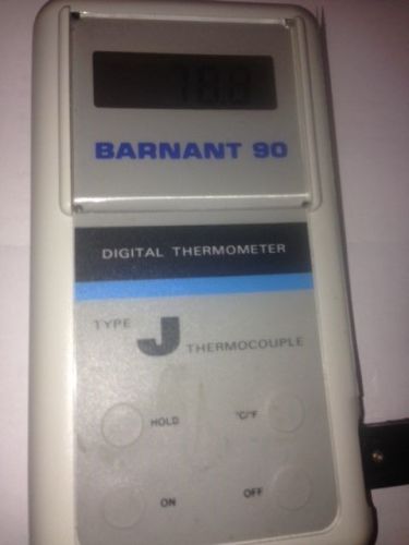 Used barnant 90 digital  thermometer,  j thermocouple with velcro case for sale