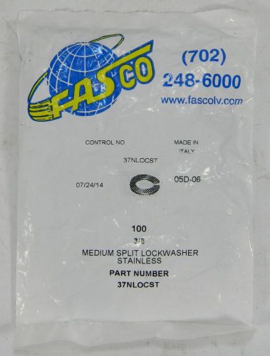 Fasco 3/8&#034; Stainless Steel Medium Split Lockwashers 100ct.