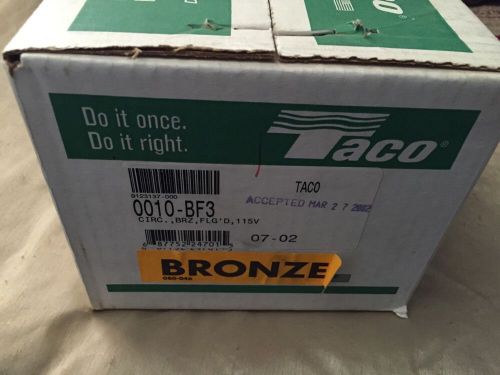 Taco 0010-bf3 cartridge circulator 00 series bronze, flanged, 115v new! sale! for sale
