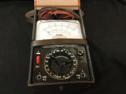 VINTAGE IBM MULTIMETER MODEL 200C WITH PROBES AND CASE UNTESTED