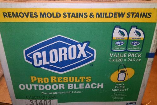 2-Pack Clorox 30791 Outdoor Concentrate Solution Bleach 120 Oz New Sealed