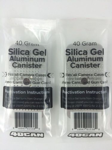 Set of 2 of the 40 Gram Silica Gel Canisters Dehumidifiers