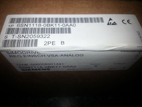 Siemens 6SN1118-0BK11-0AA0  New sealed in box, never opened!