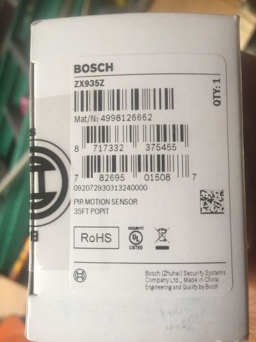 Bosch Security ZX935Z Motion SENSOR Detector 35&#039; Range with Popit Free Ship NEW