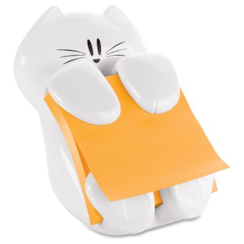 Post-it Notes Cat Dispenser - 3&#034; X 3&#034; - White (cat330)