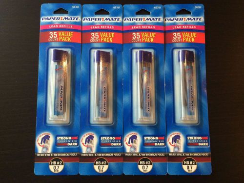Papermate Mechanical Pencil Lead Refills HB#2 0.7mm - FOUR VALUE PACKS