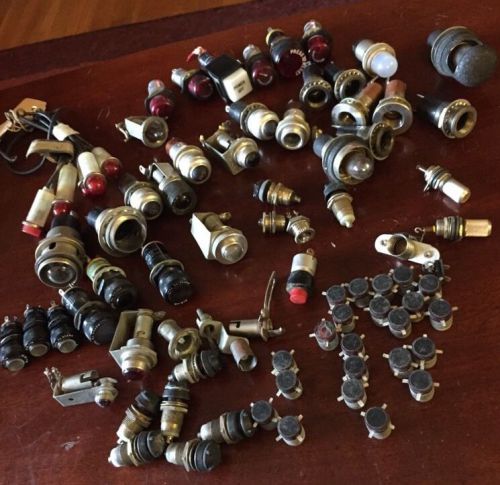 Vintage Lot Of Dialco Light Indicator Panel Pilot Parts ( Drake ? ) 50 Items