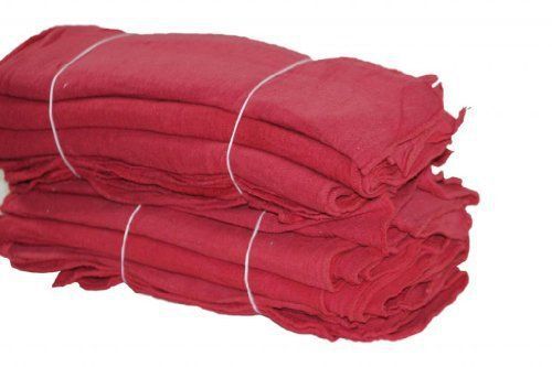 Atlas brand 200 pieces red cotton shop towel rags ** light - grade &#034;b&#034; ** for sale