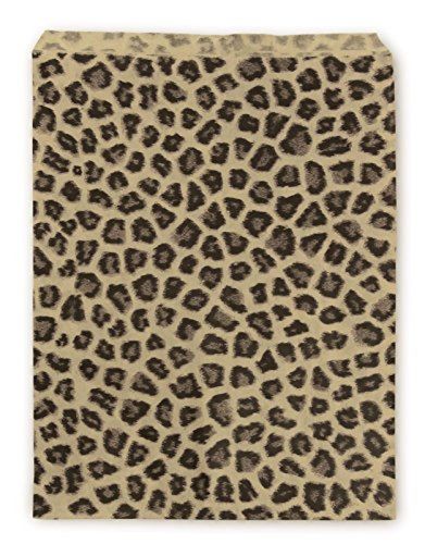Paper Jewelry Bags 8.5 x 11 Leopard Package of 100
