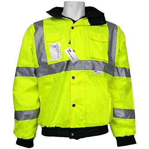 Global Glove GLO-EB1 FrogWear Polyurethane Class 3 High Visibility Lined Bomber