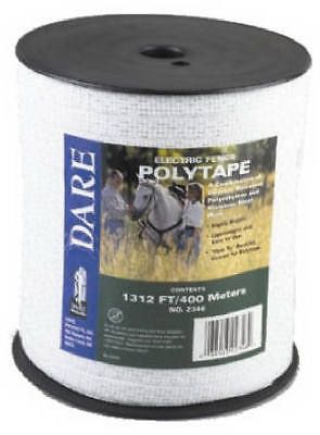 Dare Prod. 2346 Electric Fence Poly Tape-1/2&#034;X400M WHT POLYTAPE