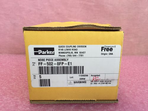 5 new Parker Quick Disconnect Fitting P/N FF-502-8FP-E1