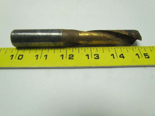 41/64 tin coated carbide tipped Coolant Thru drill bit 2-1/2&#034; projection