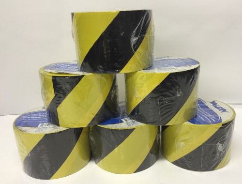 3&#034; x 108&#039; 6mil yellow/black talon™ pvc aisle marking tape roll for sale