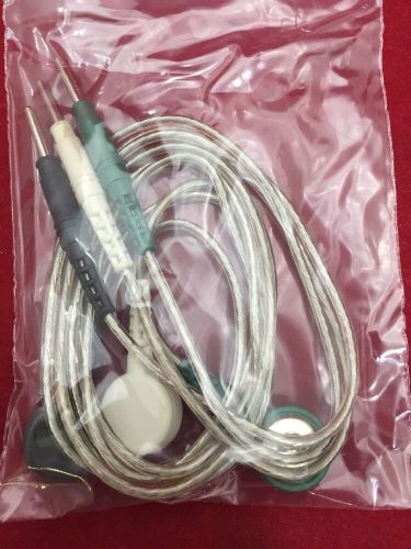 ONE NEW BOX OF 10 Patient Electrode Wire Sets Green/White/Black Leads