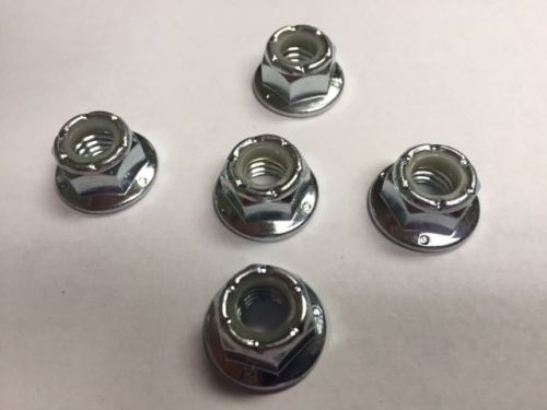 3/8-16 Nylon Insert Flange Lock Nut Steel Zinc  100 count box