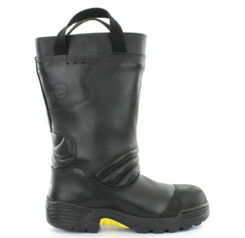 Globe: shadow, 14&#034; all-black leather structural fire boot, pull-on, nfpa, 9 xw for sale