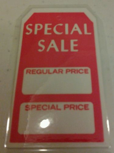 4&#034; x  2&#034;  50 count Red/White Price Tag - SPECIAL SALE- All Tags are Laminate