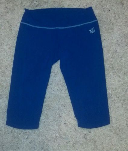 Green apple capri pants *limoges blue!* fitted cropped yoga active shorts bamboo for sale