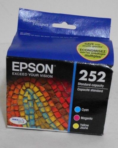 Genuine Epson 252 Color Ink Cartridges T252520 Cyan Yellow Magenta