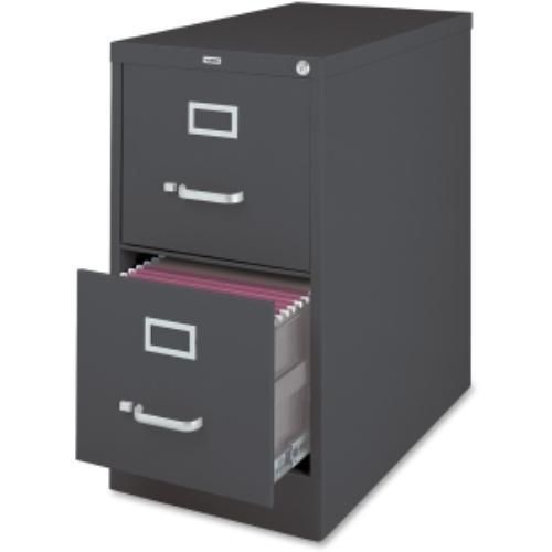 Lorell 26-1/2&#034; vertical file cabinet - 15&#034; x 26.5&#034; x 28&#034; - aluminum, steel - 2 x for sale