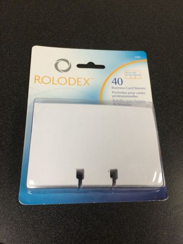 Rolodex 67691 Business Card Refill Sleeves, F/ 67197/67208, 40/PK, Clear