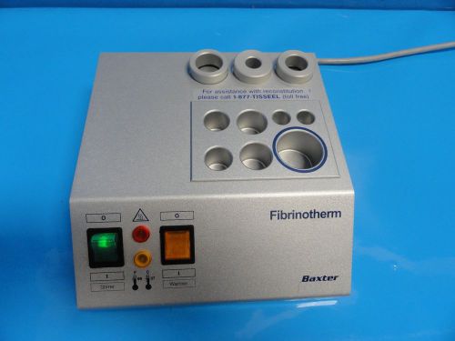 Baxter e-101844 fibrinotherm device (warmer-stirrer) w/ 3 adapter rings(10403/4) for sale