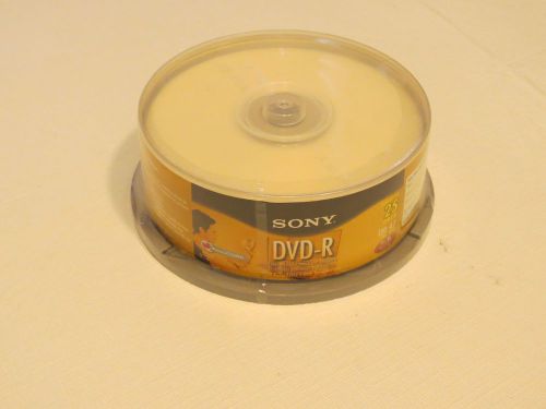 Sony DVD-R 25 pack 120 min 4.7 GB/Go DVD recordable blank AccuCORE NEW discs