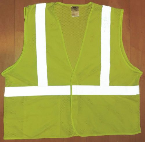 ULINE Class 2 High Visibility Reflective Safety Emergency Vest - LIME 2XL/3XL