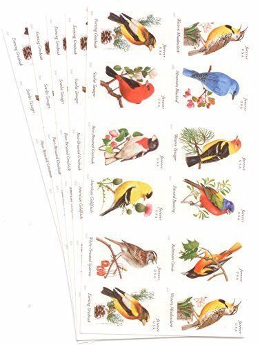 USPS Forever Stamps Songbirds 100 Stamps 5 booklets of 20