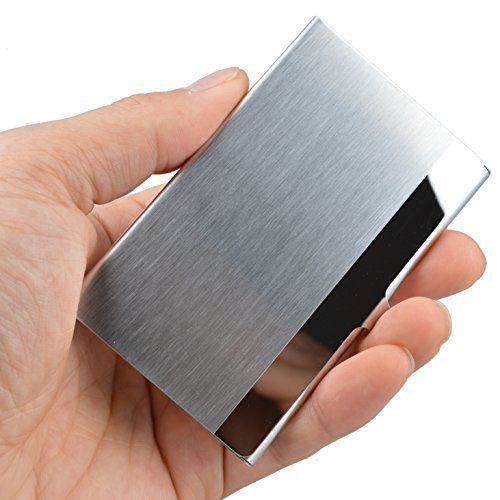 Business Card Holder Case Stainless ID Pocket Cards Wallet MaxGear Free Shipping